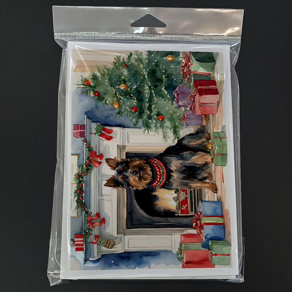 Australian Terrier Christmas Greeting Cards Pack of 8 Blank Cards with Envelopes Whimsical A7 Size 5x7 Blank Note Cards