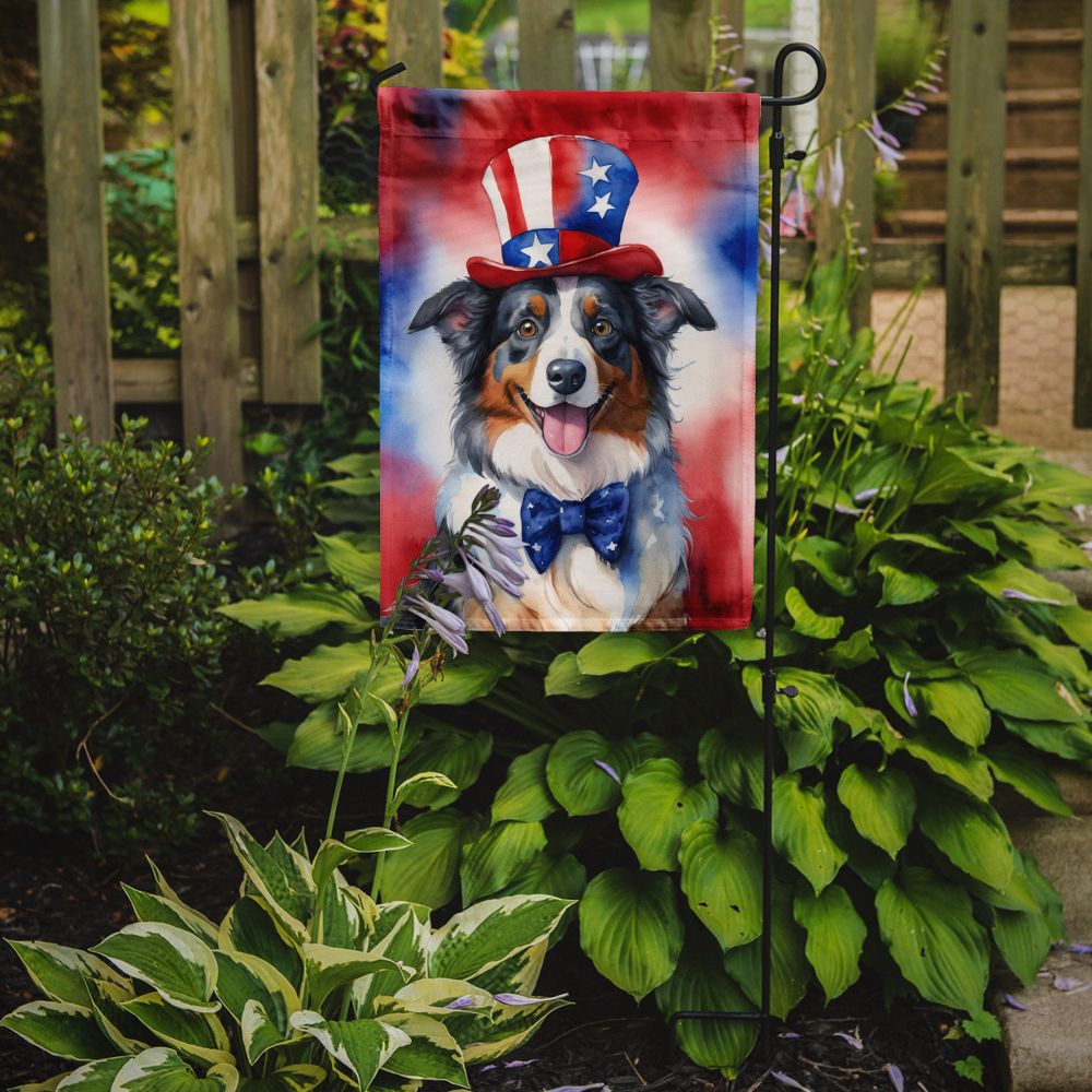 Australian Shepherd Patriotic American Garden Flag Mailbox Flag Decorative Yard Flag Banner Outside Patio Artwork Yard Flower Beds, Garden Size, Multicolor