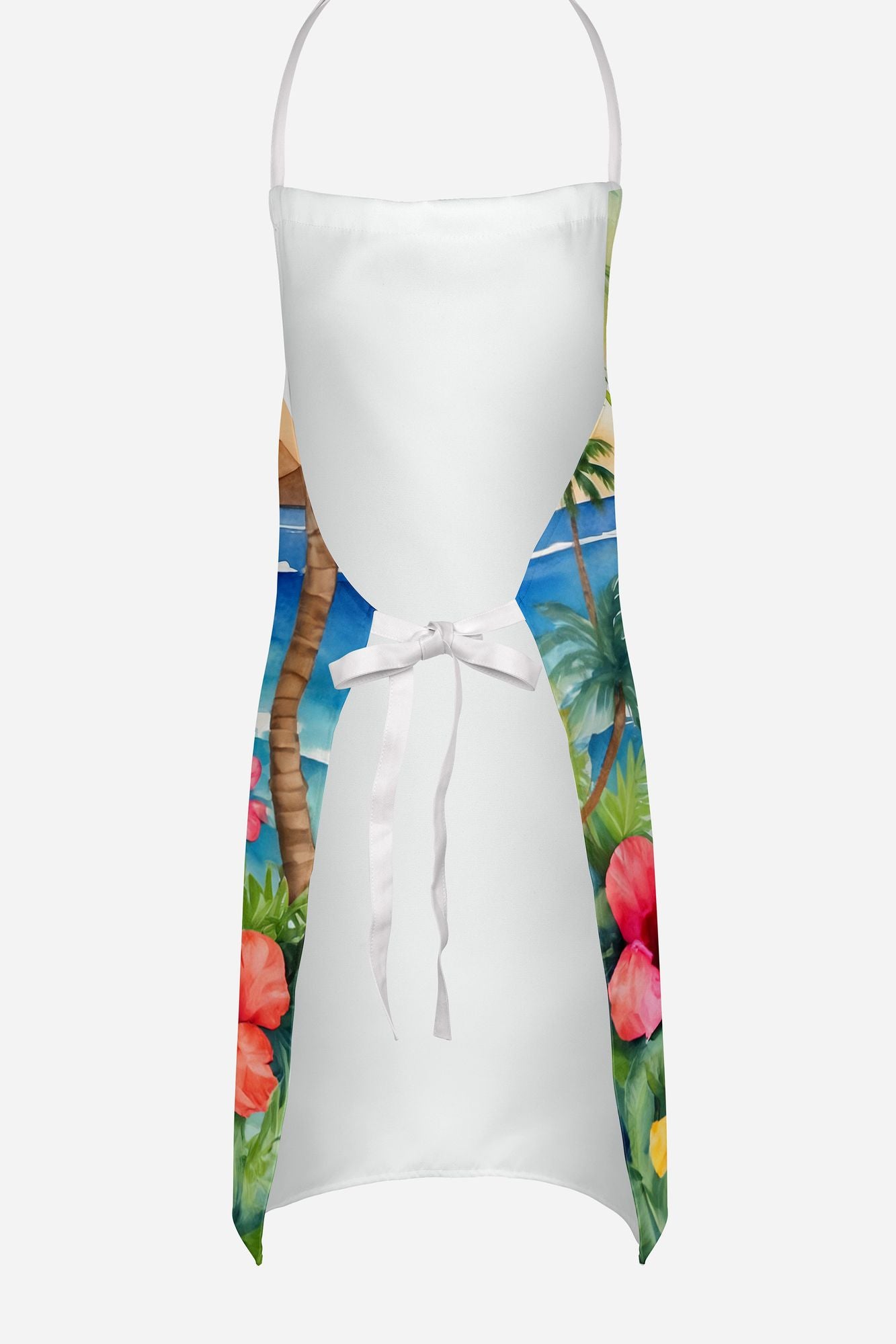 Black Poodle Luau Apron Cooking Kitchen Server Baking Crafts Gardening for Adult Women Men, Unisex, Large, Multicolor