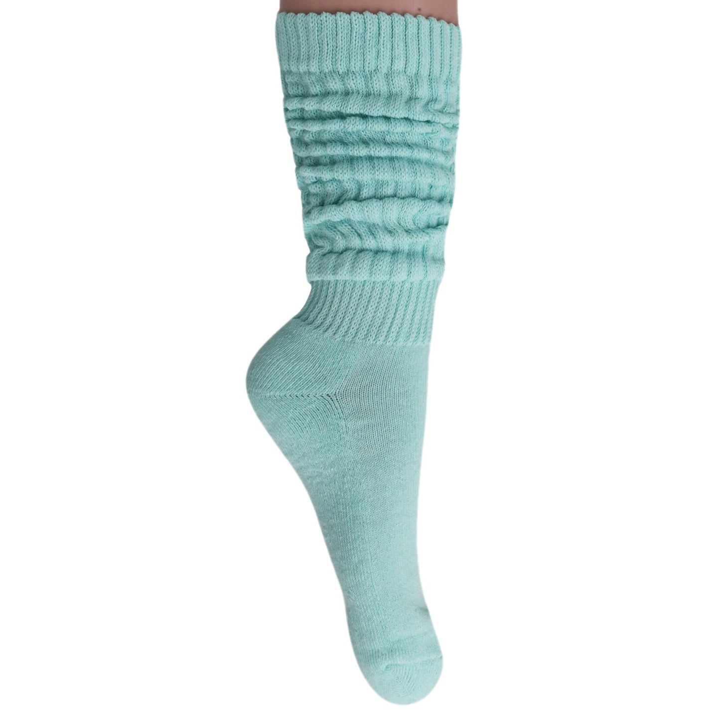 Slouch Socks for Women Extra Long Heavy Slouchy Scrunch Cotton Socks 1 Pair Shoe Size 5 to 10