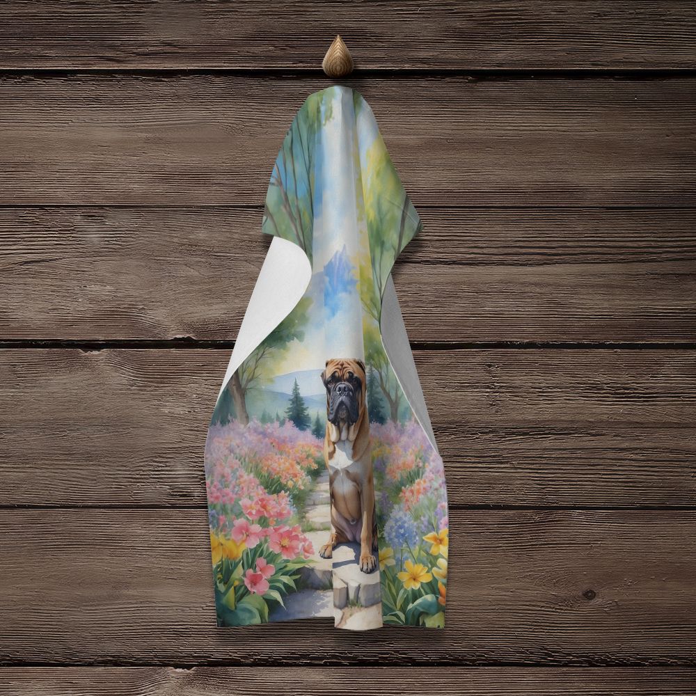 Bullmastiff Spring Path Kitchen Towel Dish Cloths Guest Hand Towel Decorative Bathroom Towel for Face,Tea, Dishcloth, Kitchen and Bath