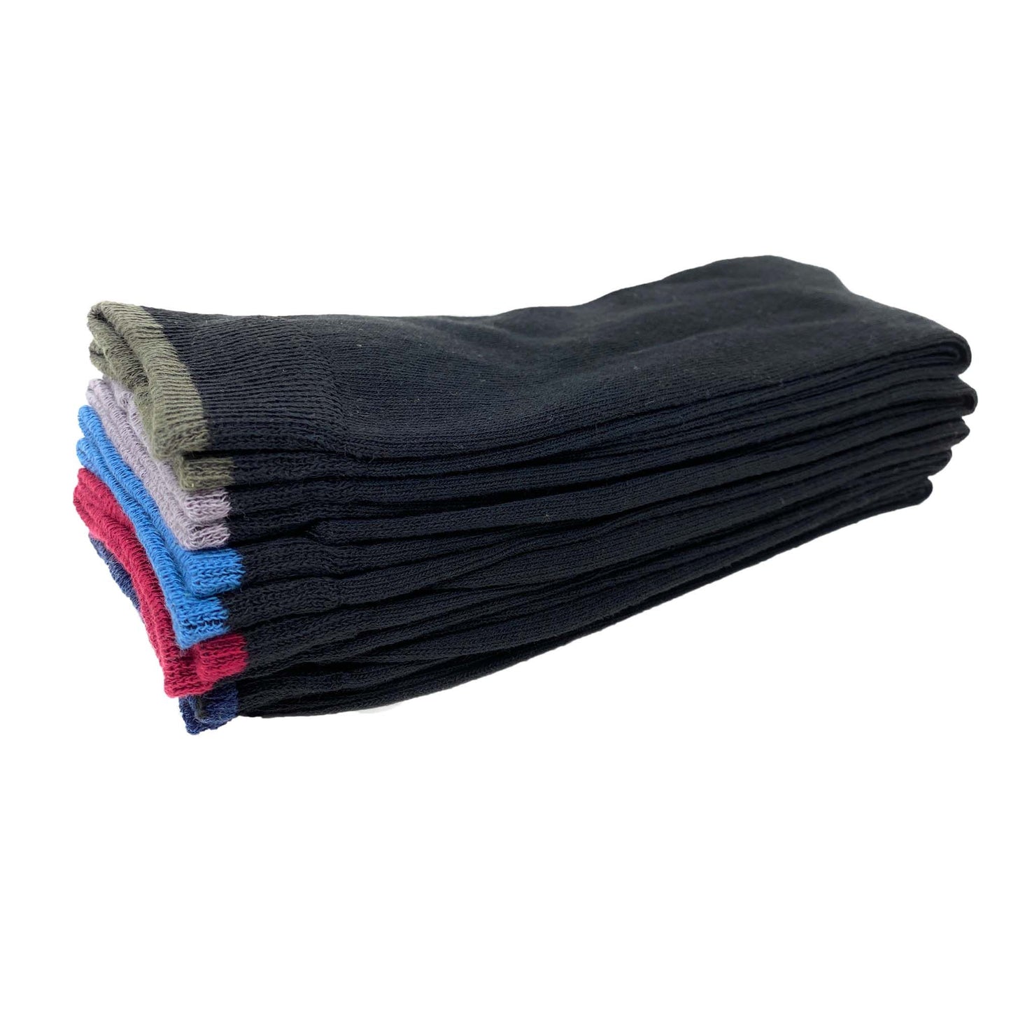 Men's Cotton Crew Dress Socks 5 Pairs Business Casual Moisture-Wicking