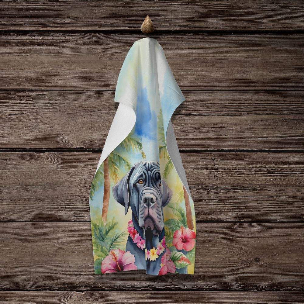 Neapolitan Mastiff Luau Kitchen Towel Dish Cloths Guest Hand Towel Decorative Bathroom Towel for Face,Tea, Dishcloth, Kitchen and Bath