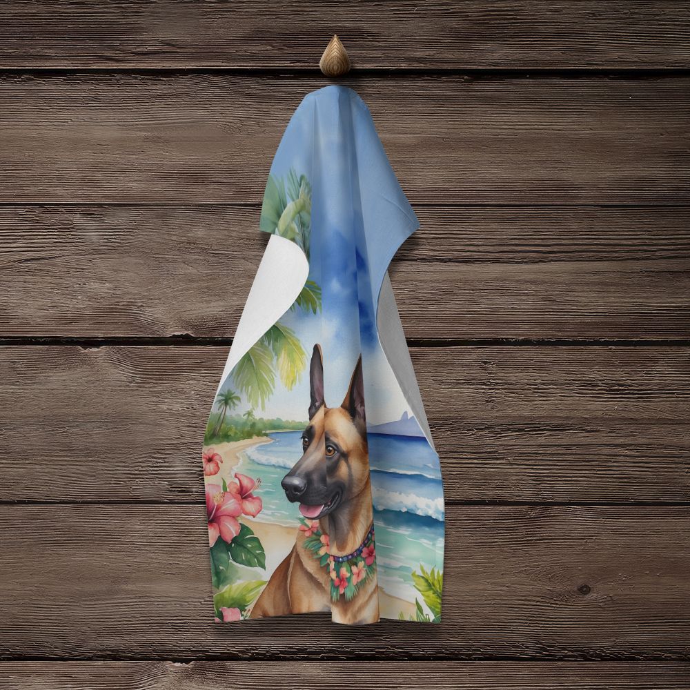 Belgian Malinois Luau Kitchen Towel Dish Cloths Guest Hand Towel Decorative Bathroom Towel for Face,Tea, Dishcloth, Kitchen and Bath
