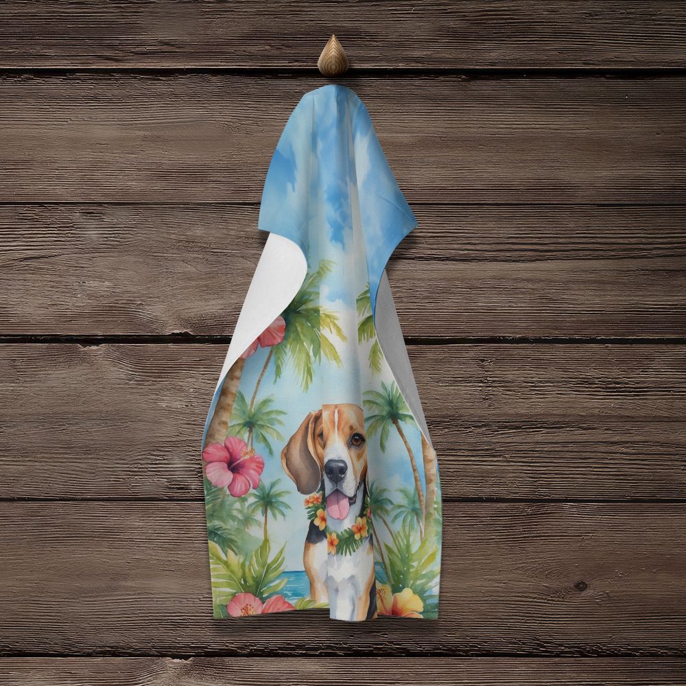 Beagle Luau Kitchen Towel Dish Cloths Guest Hand Towel Decorative Bathroom Towel for Face,Tea, Dishcloth, Kitchen and Bath