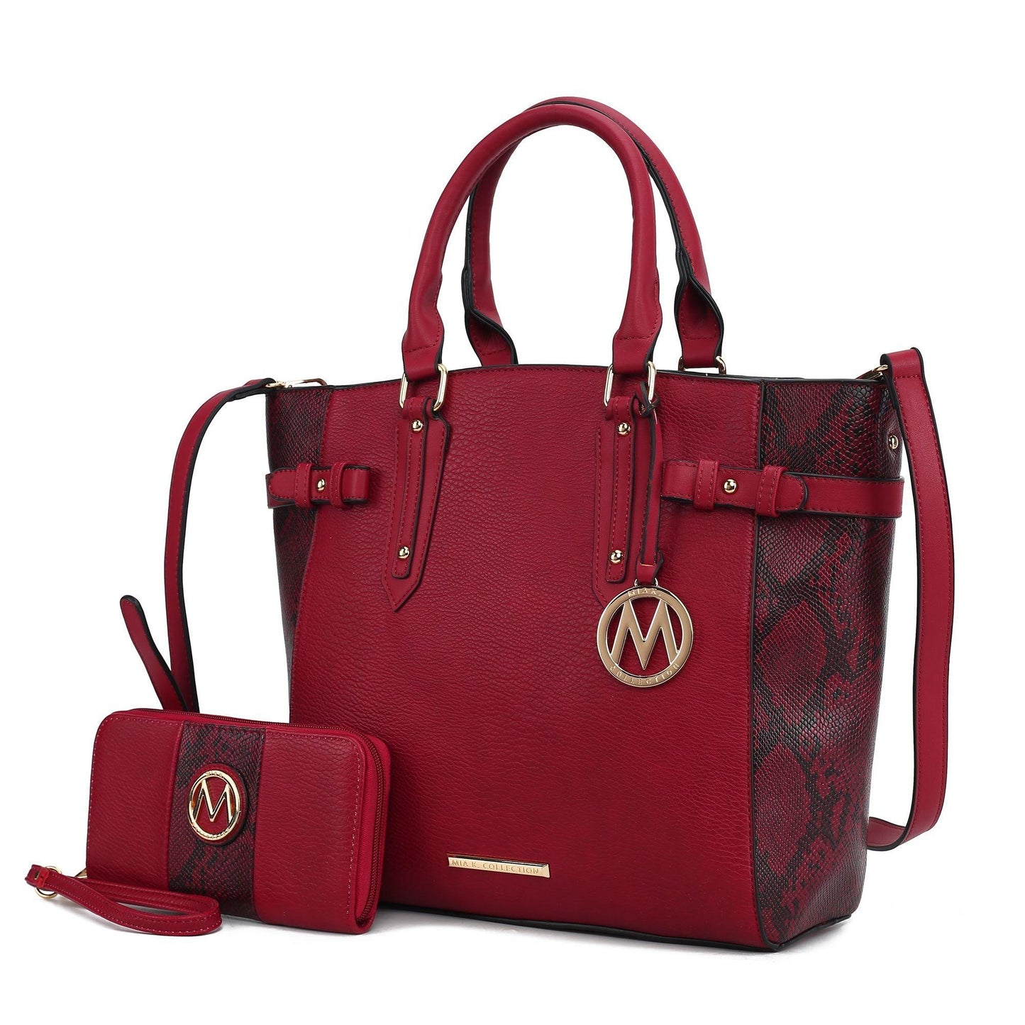 MKF Collection Joelle Faux Snake Embossed Women Tote bag with matching Wallet by Mia K - Clothes For Her Online Store