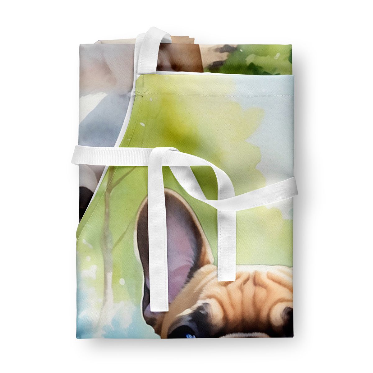 French Bulldog Spring Path Apron Cooking Kitchen Server Baking Crafts Gardening for Adult Women Men, Unisex, Large, Multicolor