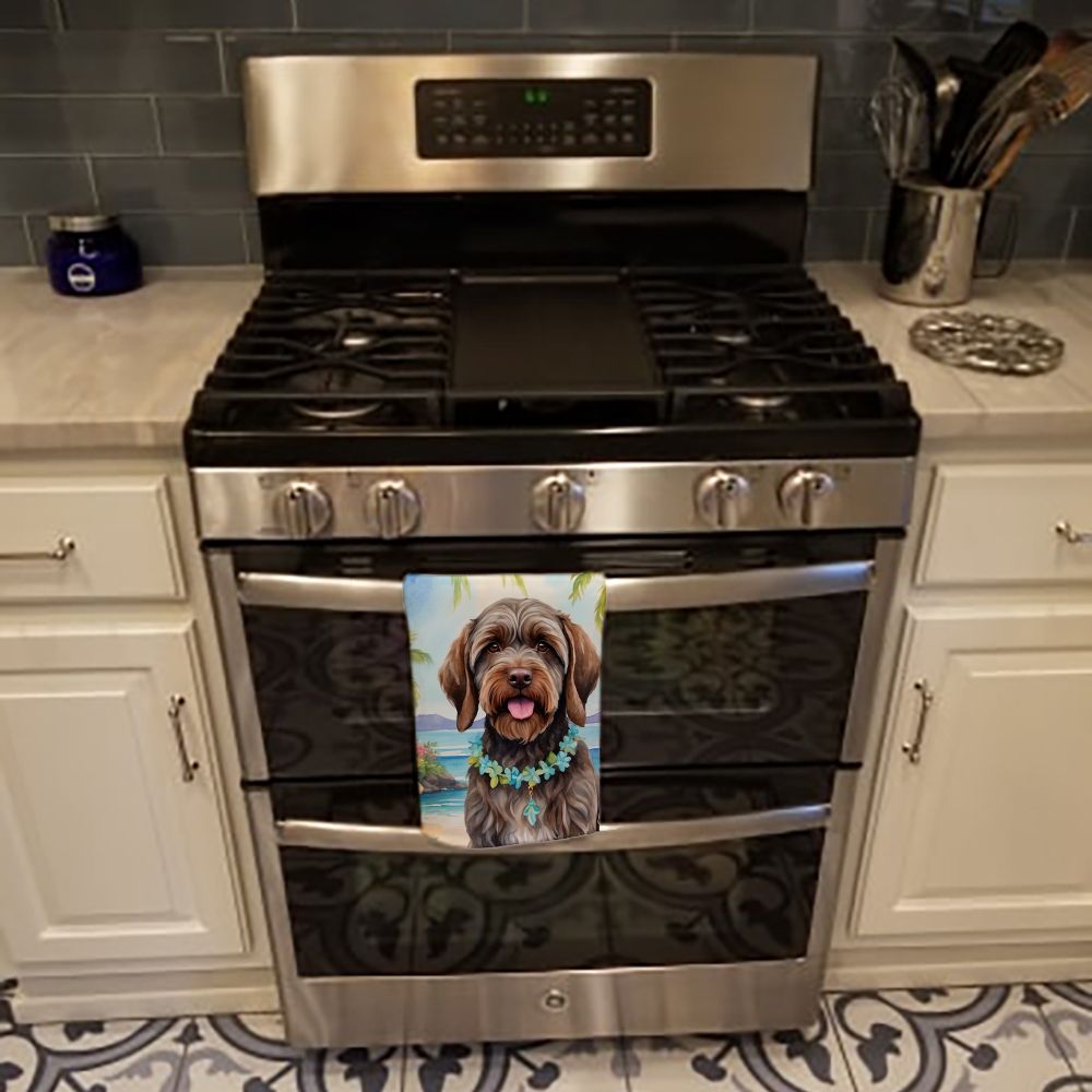Wirehaired Pointing Griffon Luau Kitchen Towel Dish Cloths Guest Hand Towel Decorative Bathroom Towel for Face,Tea, Dishcloth, Kitchen and Bath