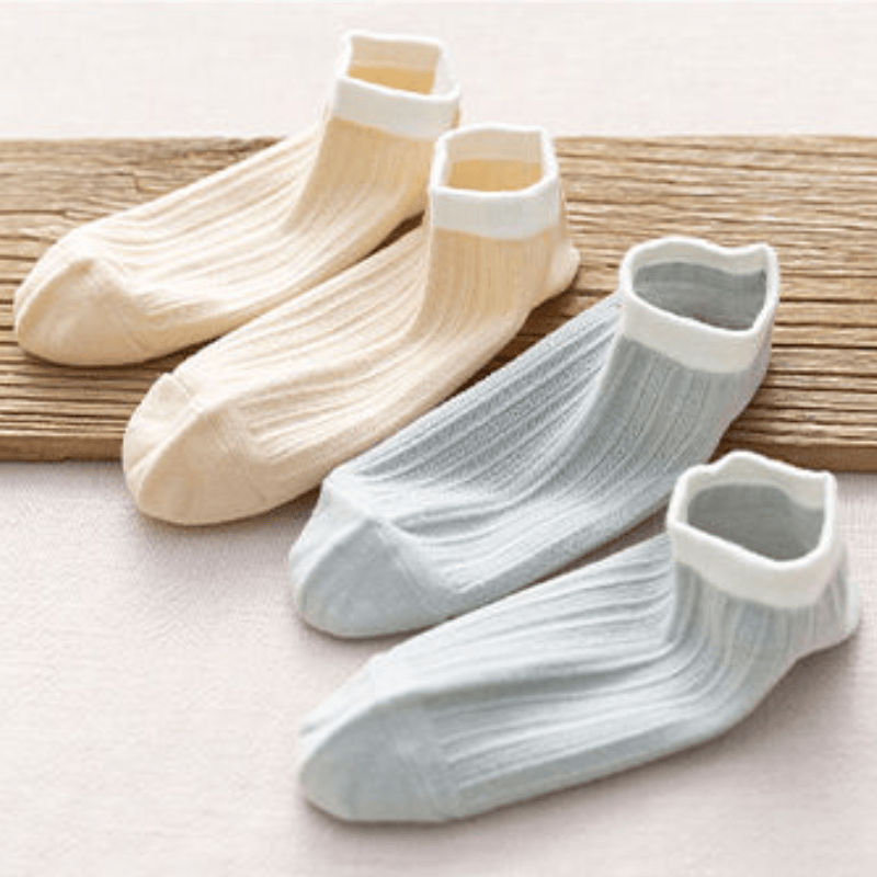5 Pairs/Pack Woman Cotton Ankle Invisible Socks Embroidery Novelty Cute Breathable Boat Short Sock Chausette Calcetines Mujer