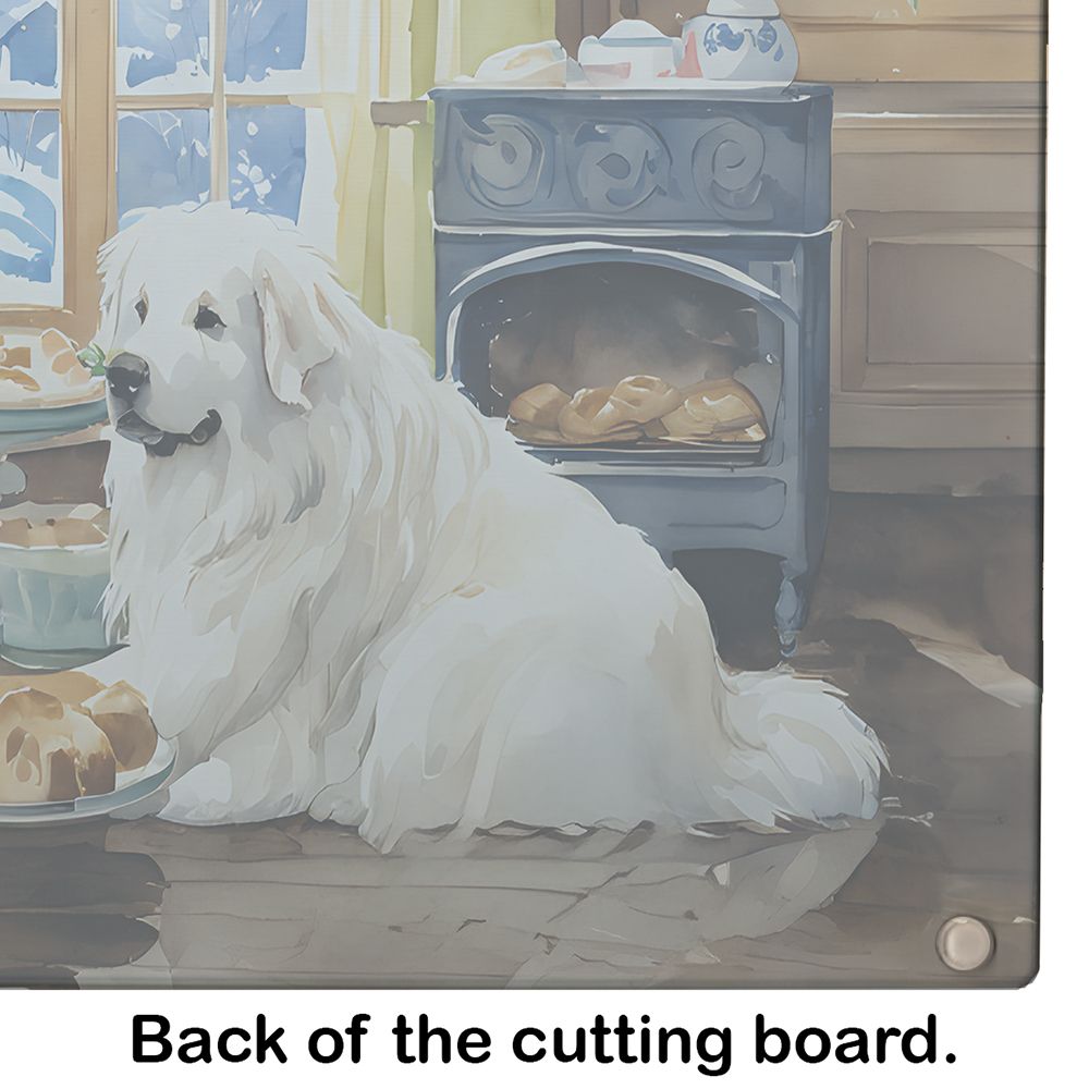 NEW Great Pyrenees Christmas Cookies Glass Cutting Board Decorative Tempered Glass Kitchen Cutting and Serving Board Large Size Chopping Board