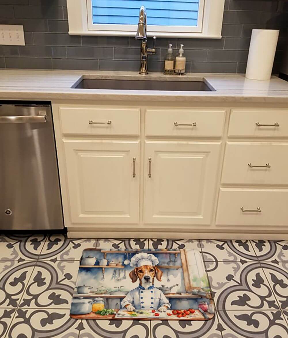 American Foxhound The Chef Memory Foam Kitchen Mat Machine Washable Anti-Fatigue Mat Cushion Comfort Bath Mat or Kitchen Rug