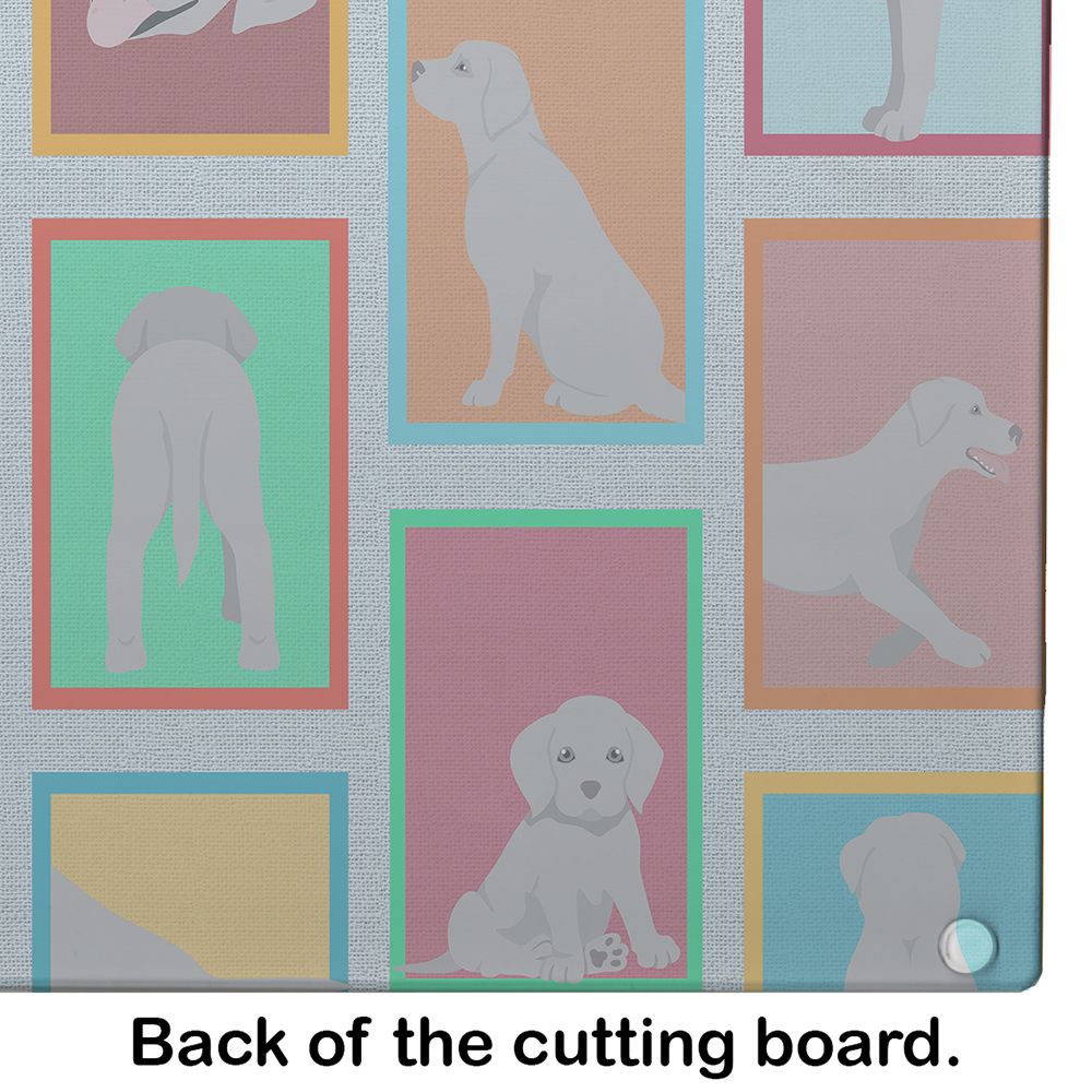 NEW Lots of Grey Labrador Retriever Glass Cutting Board Decorative Tempered Glass Kitchen Cutting and Serving Board Large Size Chopping Board
