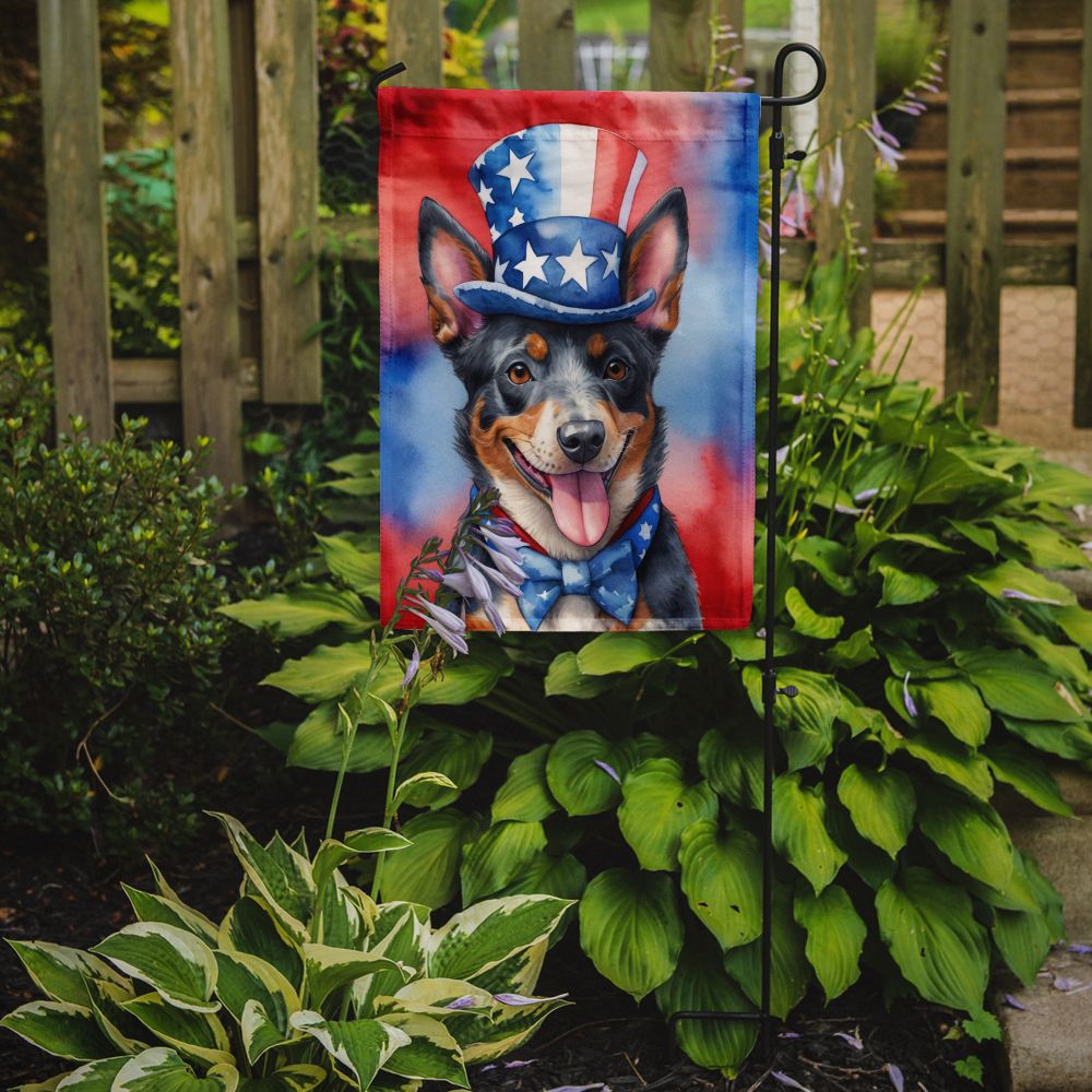 Australian Cattle Dog Patriotic American Garden Flag Mailbox Flag Decorative Yard Flag Banner Outside Patio Artwork Yard Flower Beds, Garden Size, Multicolor