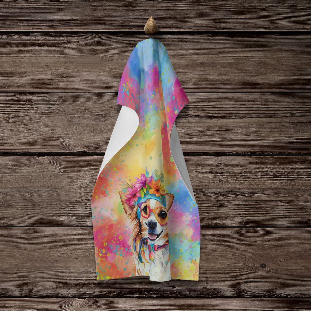 Chihuahua Hippie Dawg Kitchen Towel Dish Cloths Guest Hand Towel Decorative Bathroom Towel for Face,Tea, Dishcloth, Kitchen and Bath