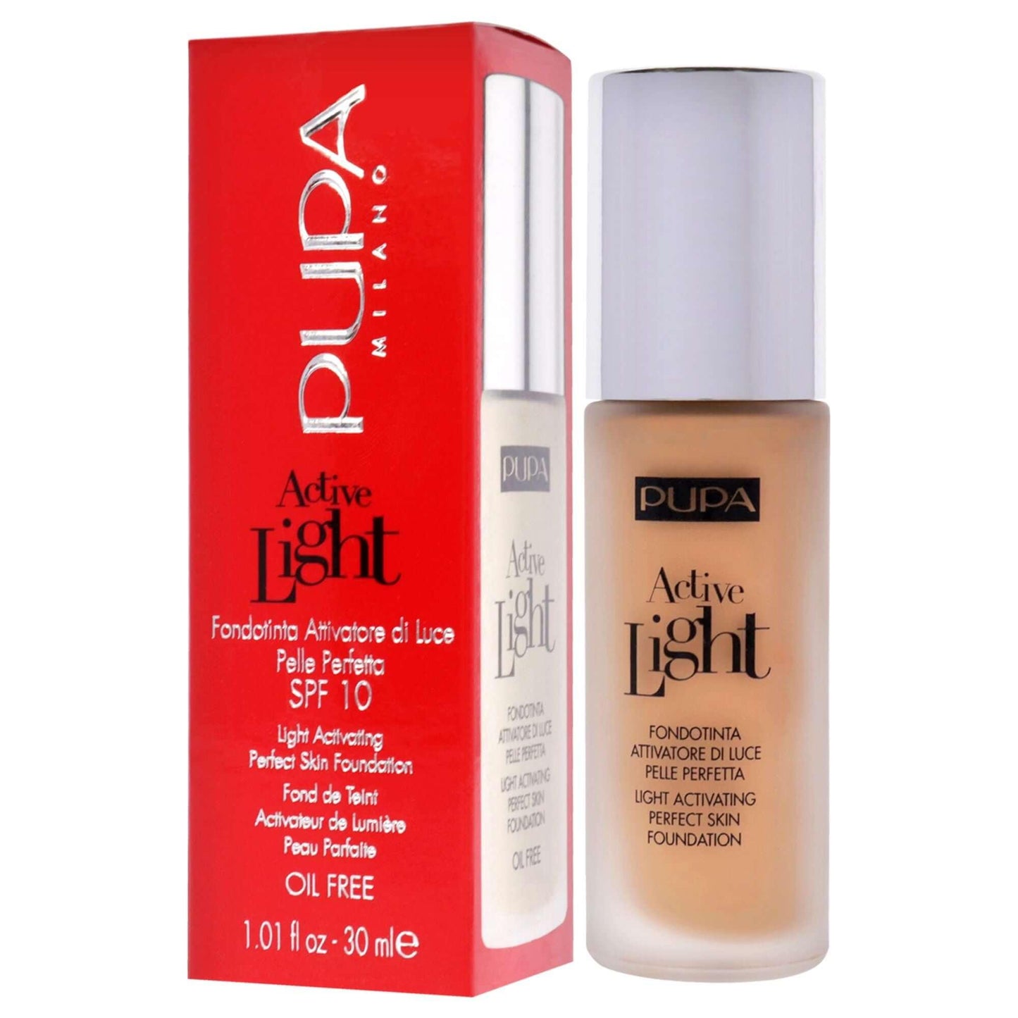 Active Light Perfect Skin Foundation SPF 10 - 030 Natural Beige by Pupa Milano for Women - 1.01 oz Foundation - Clothes For Her Online Store