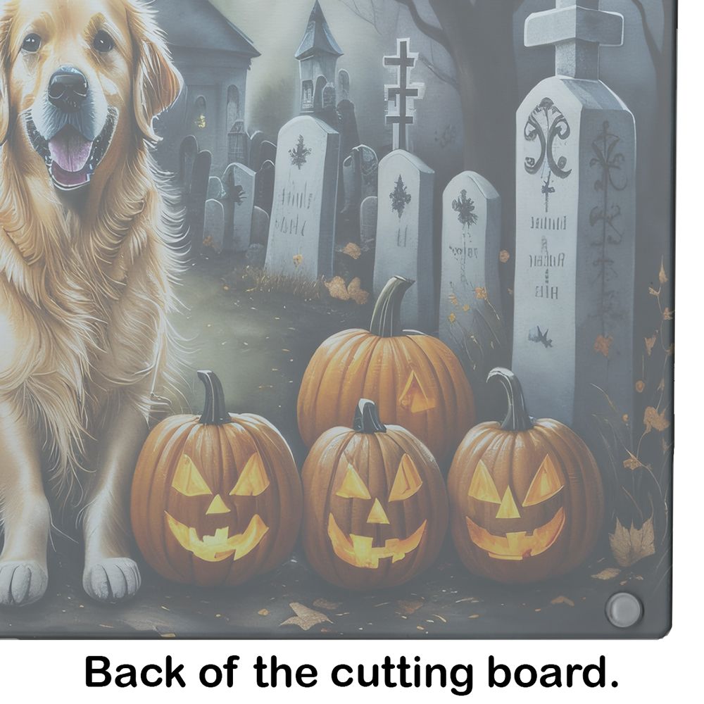NEW Golden Retriever Spooky Halloween Glass Cutting Board Decorative Tempered Glass Kitchen Cutting and Serving Board Large Size Chopping Board