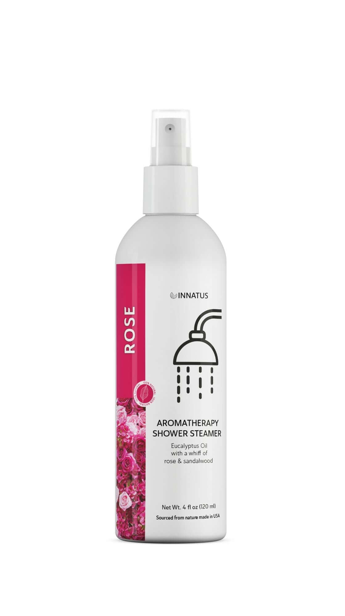 Calming Shower Spray with Eucalyptus & Rose – 4oz Aromatherapy Shower Steamer Mist for Relaxation & Stress Relief – Infused with Sandalwood for a Spa-Like Experience – Made in the USA "