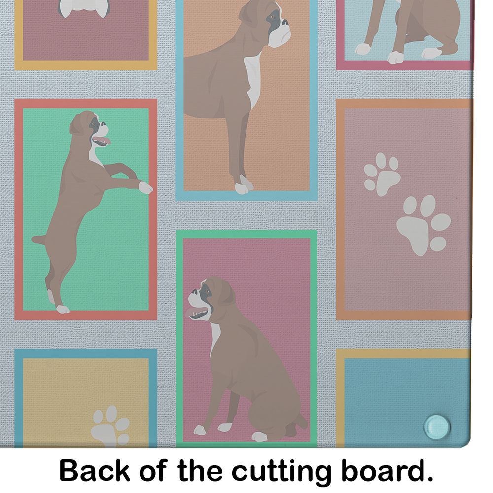 NEW Lots of Flashy Fawn Boxer Glass Cutting Board Decorative Tempered Glass Kitchen Cutting and Serving Board Large Size Chopping Board