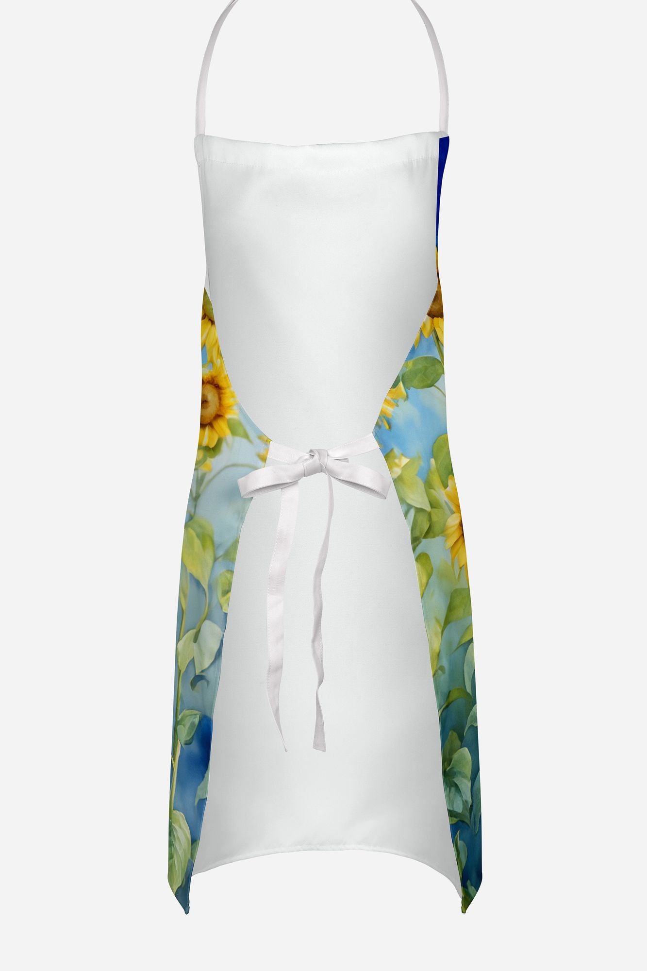 White German Shepherd in Sunflowers Apron Cooking Kitchen Server Baking Crafts Gardening for Adult Women Men, Unisex, Large, Multicolor