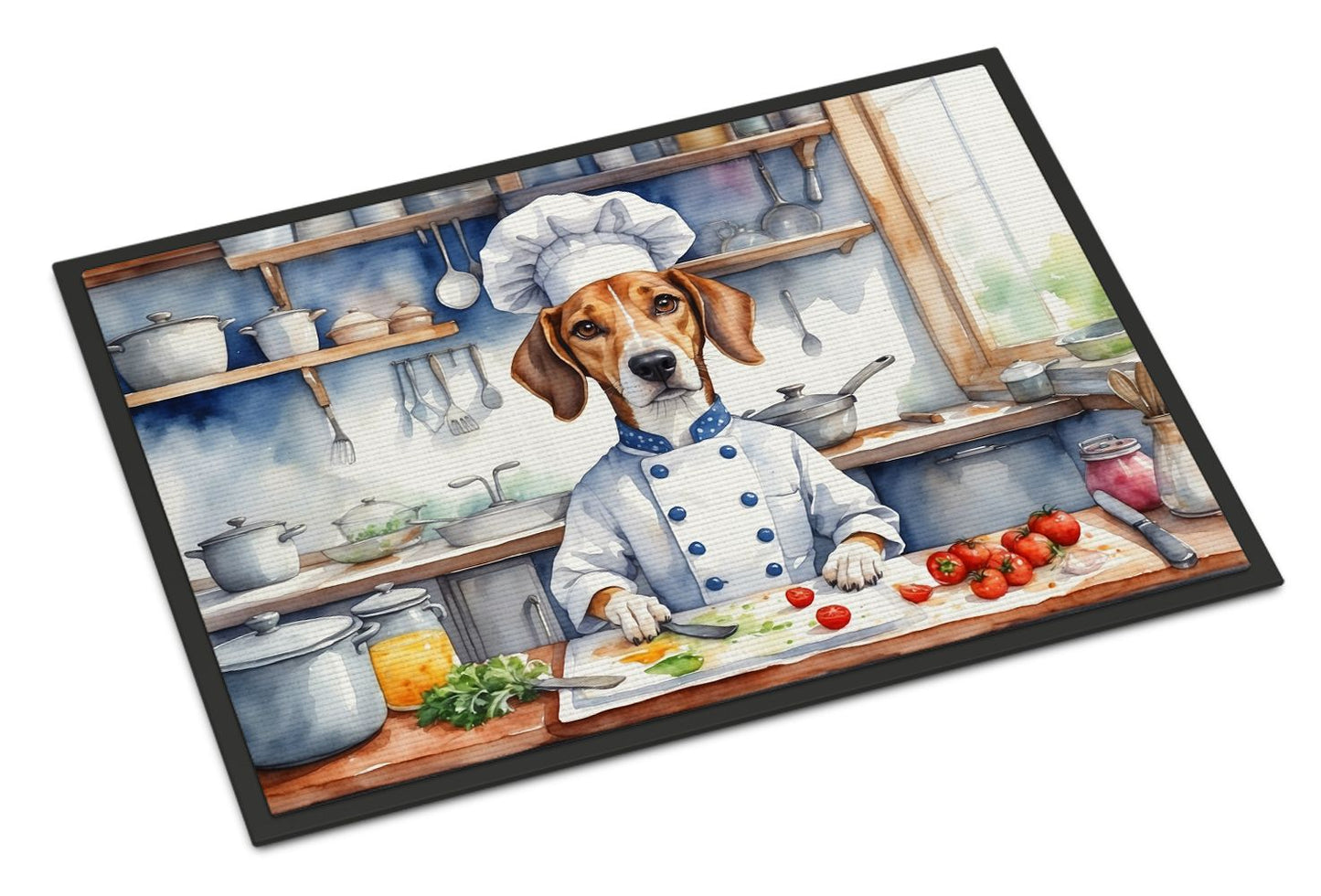 American Foxhound The Chef Doormat Front Door Mat Indoor Outdoor Rugs for Entryway, Non Slip Washable Low Pile, 24H X 36W