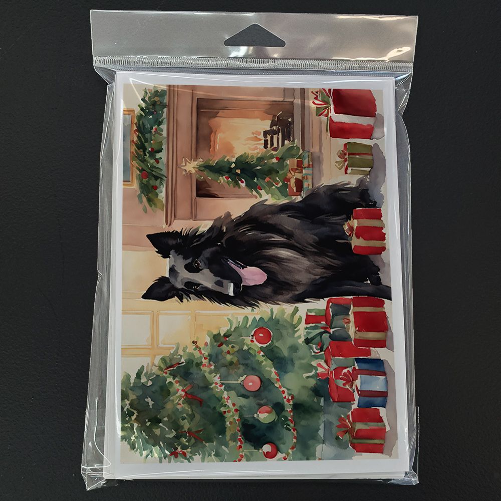 Belgian Sheepdog Christmas Greeting Cards Pack of 8 Blank Cards with Envelopes Whimsical A7 Size 5x7 Blank Note Cards