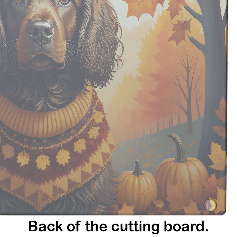 NEW Boykin Spaniel Fall Glass Cutting Board Decorative Tempered Glass Kitchen Cutting and Serving Board Large Size Chopping Board