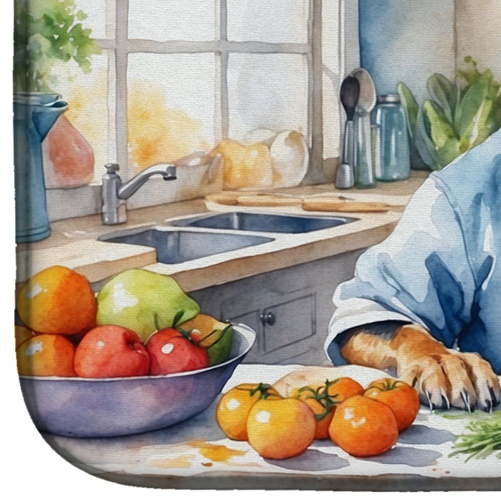Australian Cattle Dog The Chef Dish Drying Mat Absorbent Dish Drying Mat Pad for Kitchen Counter Dish Drainer Mat for Countertop, 14 x 21", Multicolor