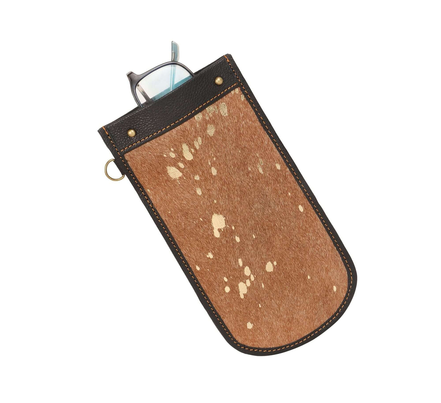 Brown Rawhide Eyeglass Case