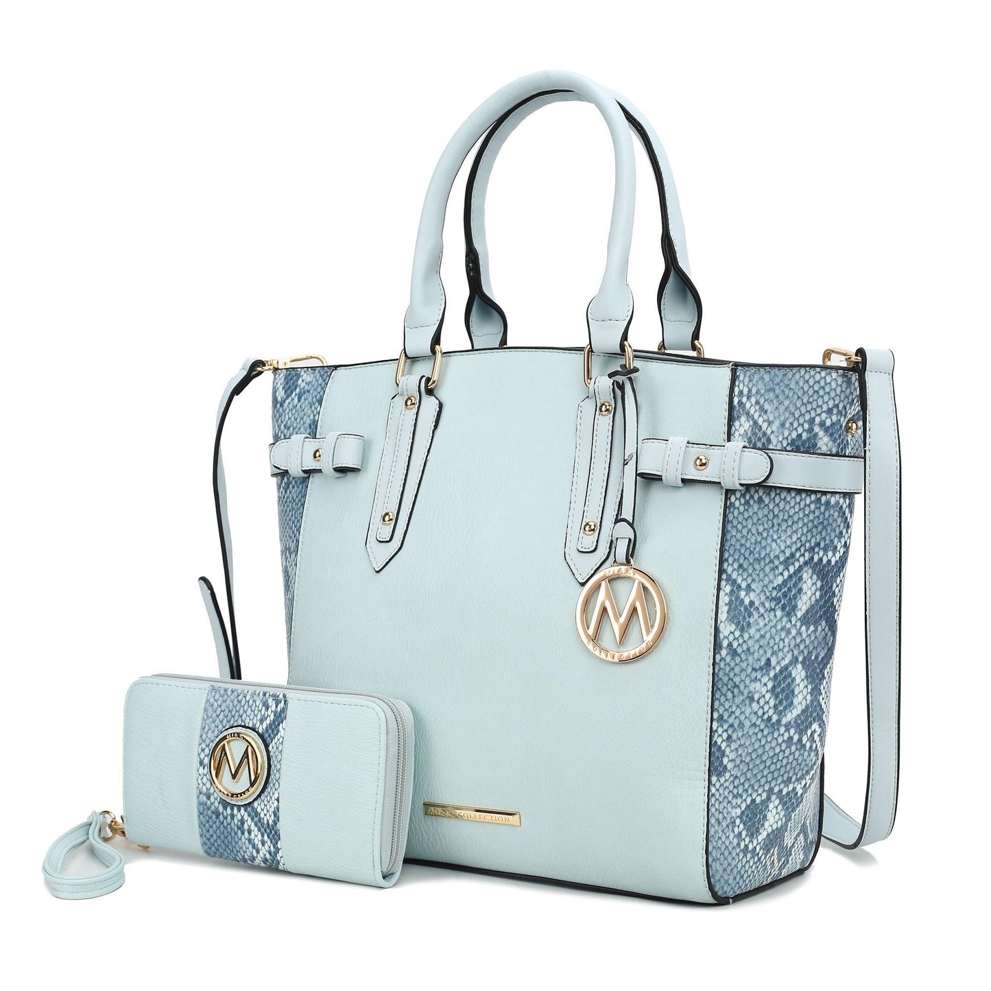 MKF Collection Joelle Faux Snake Embossed Women Tote bag with matching Wallet by Mia K - Clothes For Her Online Store