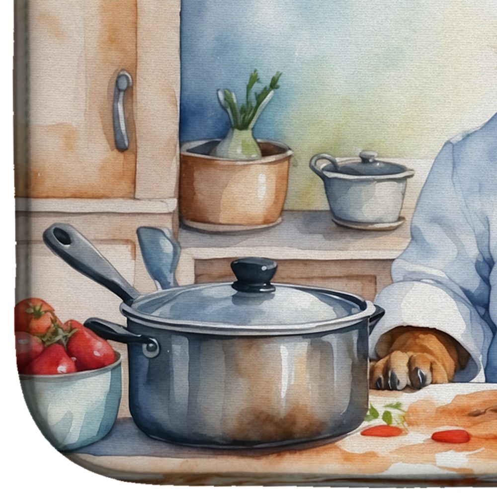 Belgian Tervuren The Chef Dish Drying Mat Absorbent Dish Drying Mat Pad for Kitchen Counter Dish Drainer Mat for Countertop, 14 x 21", Multicolor