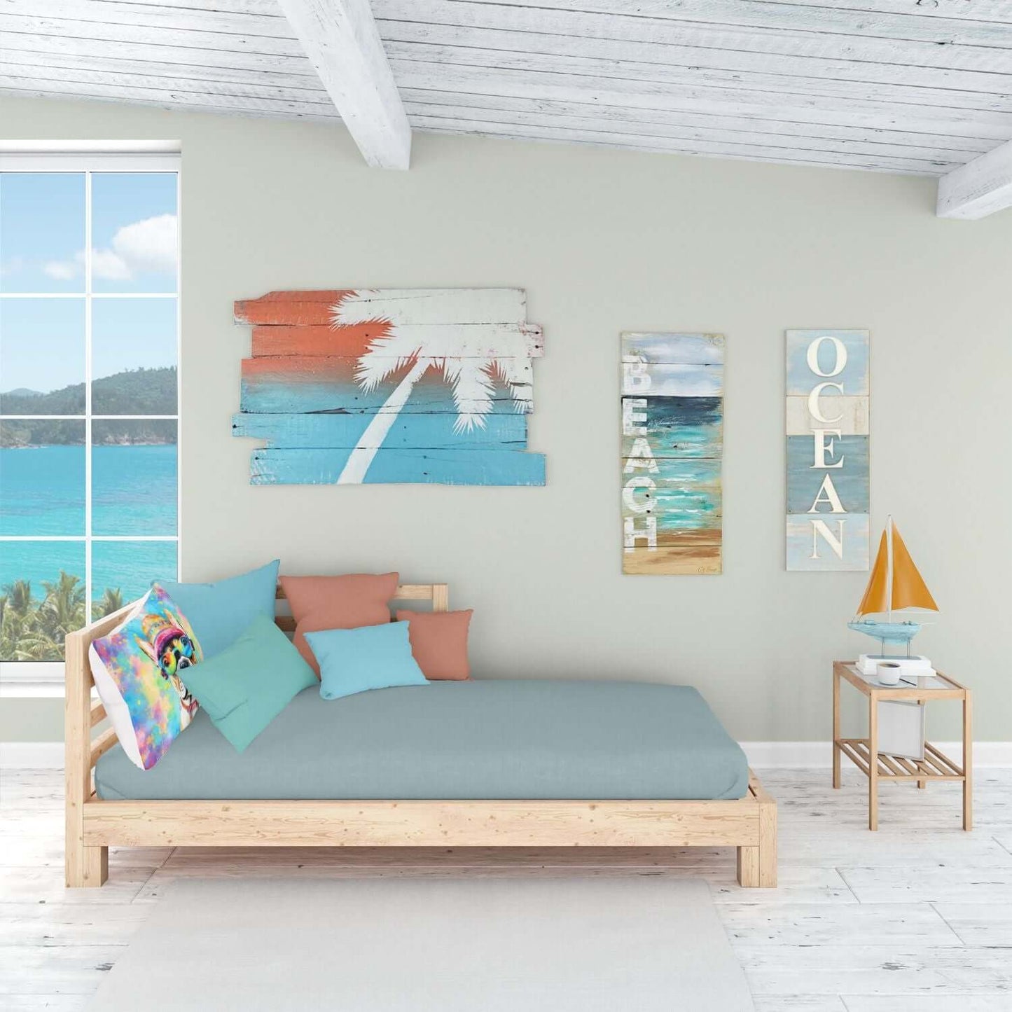 French Bulldog Hippie Dawg Standard Pillowcase Lightweight Super Soft Easy Care Decorative Artwork Pillowcase, Standard