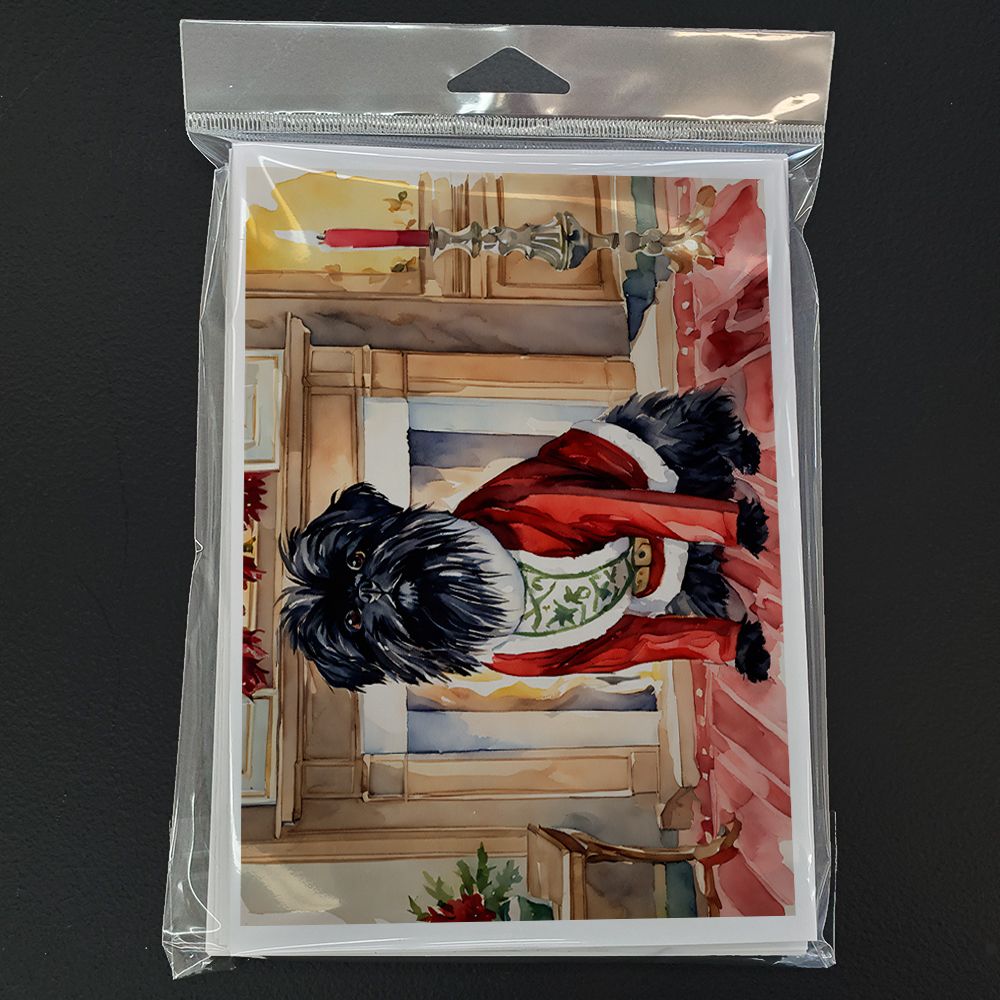 Affenpinscher Christmas Greeting Cards Pack of 8 Blank Cards with Envelopes Whimsical A7 Size 5x7 Blank Note Cards