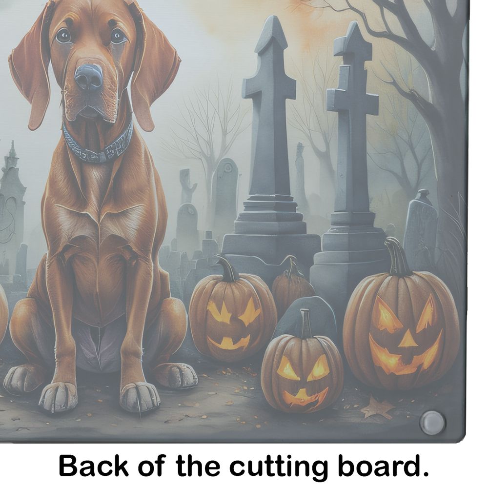NEW Vizsla Spooky Halloween Glass Cutting Board Decorative Tempered Glass Kitchen Cutting and Serving Board Large Size Chopping Board
