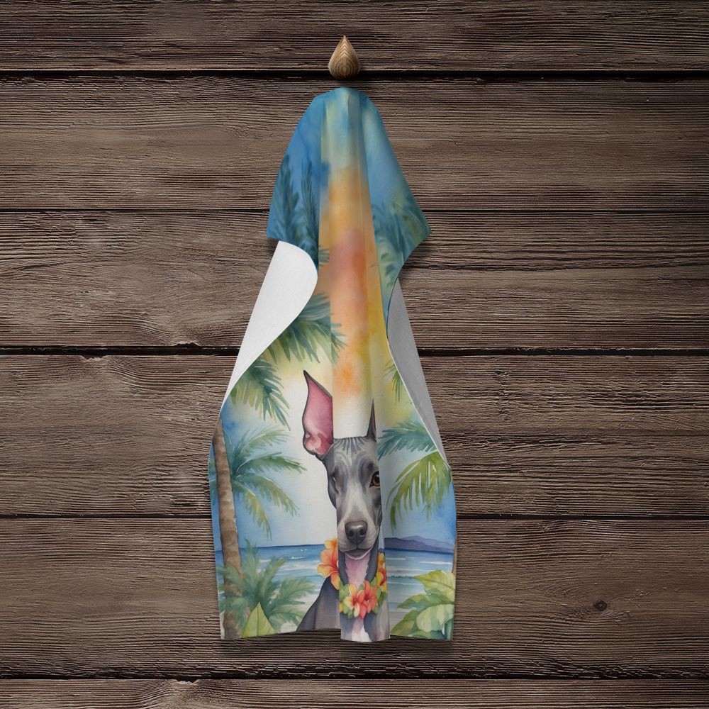American Hairless Terrier Luau Kitchen Towel Dish Cloths Guest Hand Towel Decorative Bathroom Towel for Face,Tea, Dishcloth, Kitchen and Bath