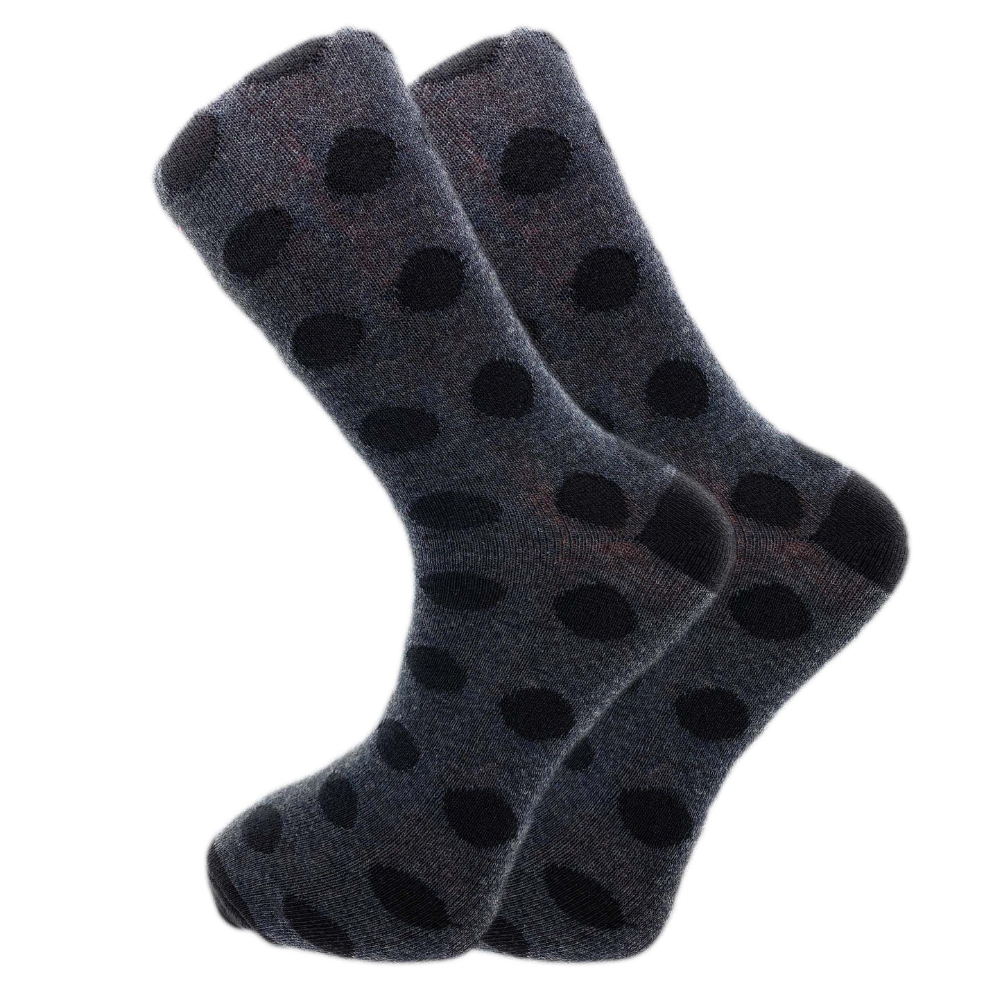 Men's Cotton Crew Dress Socks 5 Pairs Business Casual Moisture-Wicking
