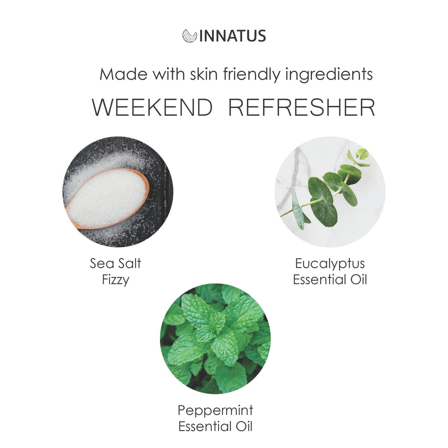 Sea Salt Fizzy Deconstructed Weekend Refresher Bath Bomb – 14oz Bath Fizz – Infused with Eucalyptus, Rosemary, Peppermint & Spearmint Oils for Skin Hydration & Relaxation