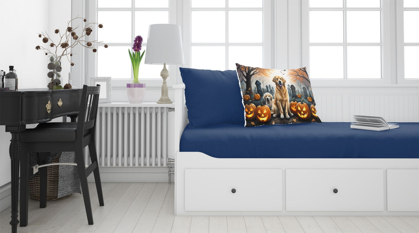 Golden Retriever Spooky Halloween Standard Pillowcase Lightweight Super Soft Easy Care Decorative Artwork Pillowcase, Standard