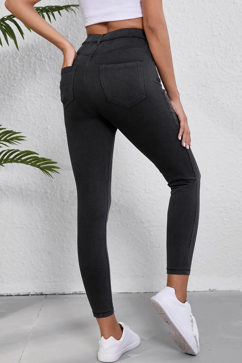 High Waist Jeans with Pockets - Clothes For Her Online Store