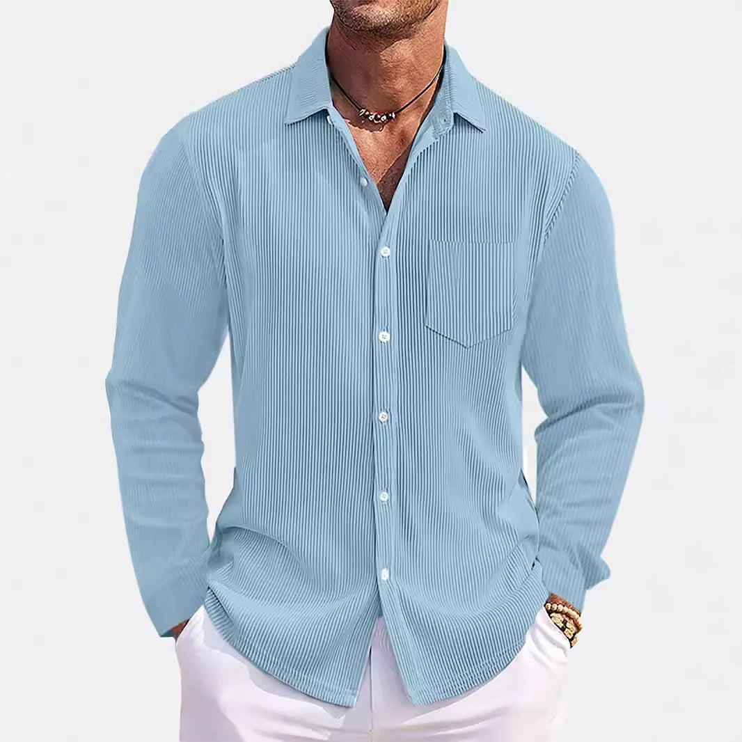 Men's Full Size Button Down Long Sleeve Shirt Plus Size
