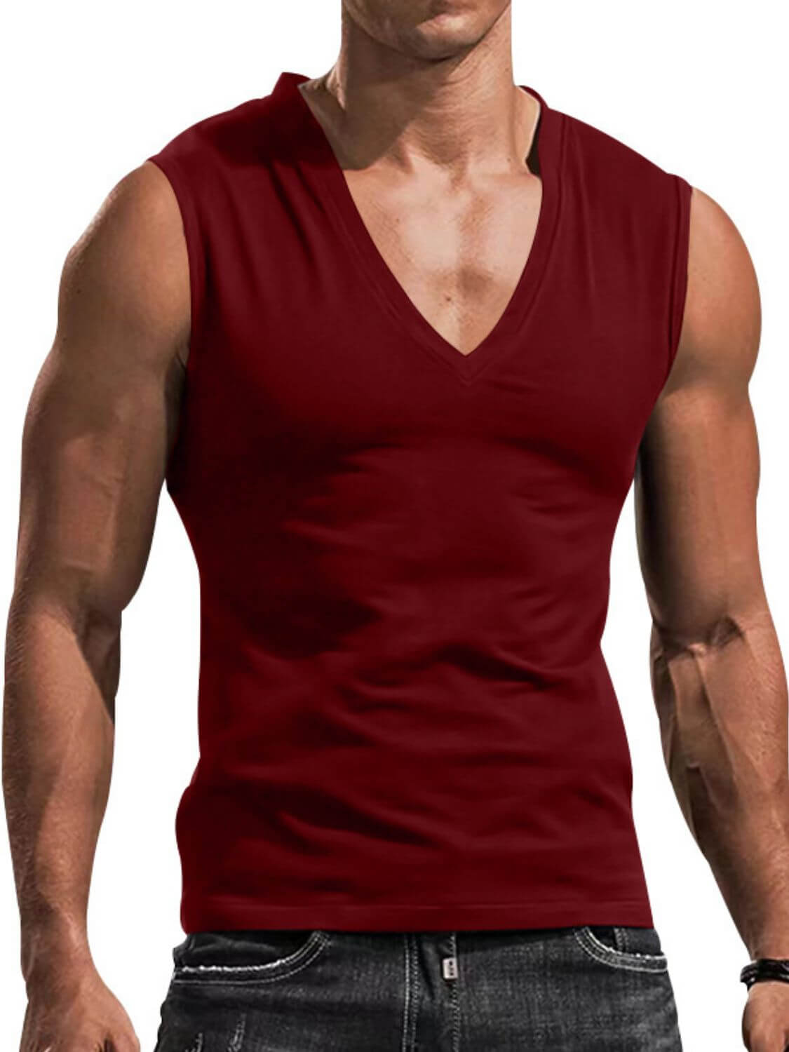 Men's Plus Size V-Neck Tank