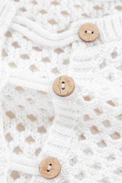 Hollow Out Long Sleeve Knit Cover Up - Clothes For Her Online Store