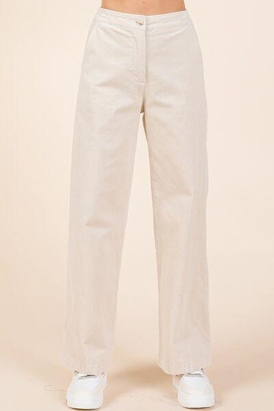 Mittoshop Corduroy Back Elastic Waist Pants - Clothes For Her Online Store