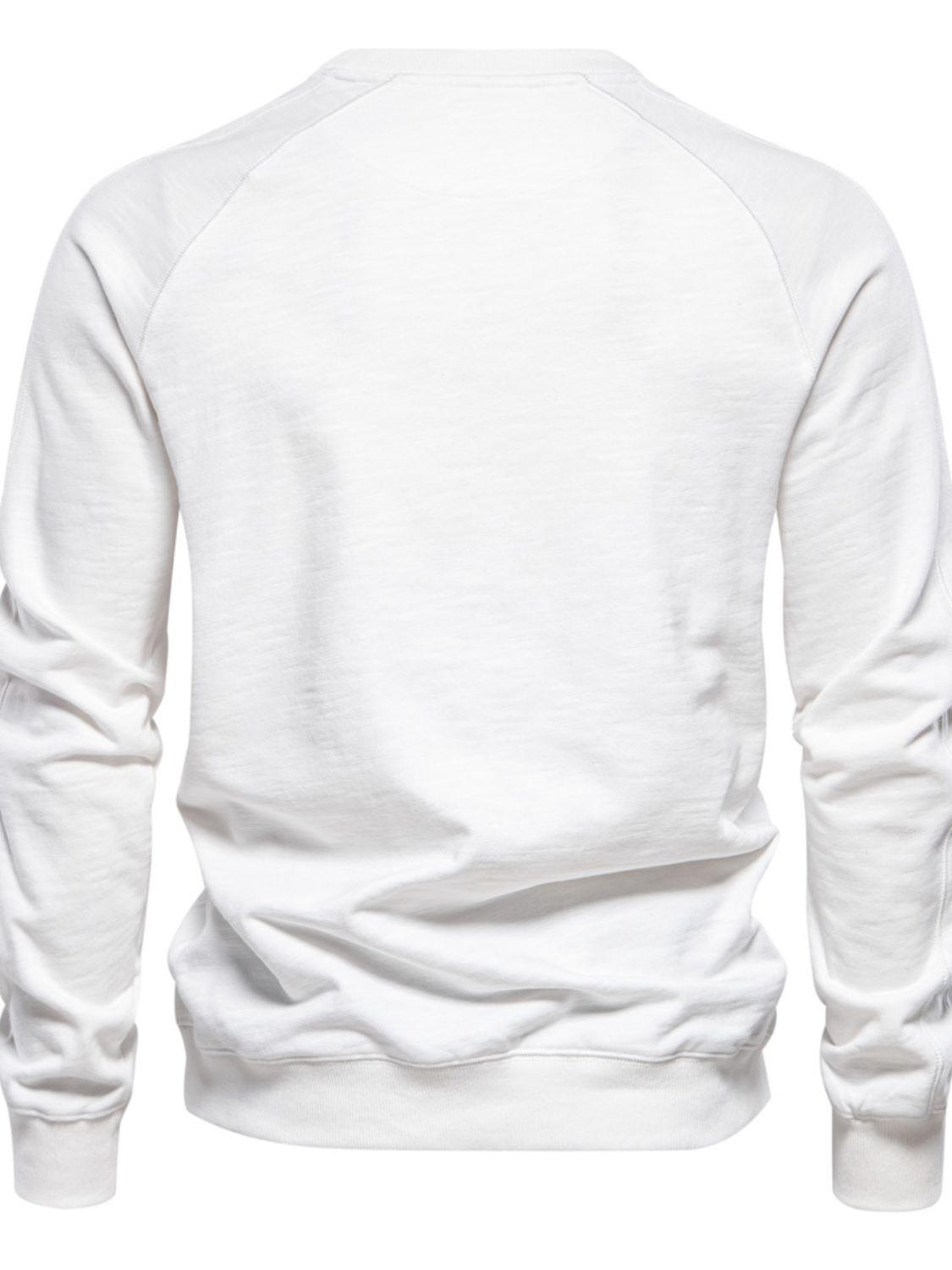 Men's Round Neck Long Sleeve Sweatshirt - Clothes For Her Online Store