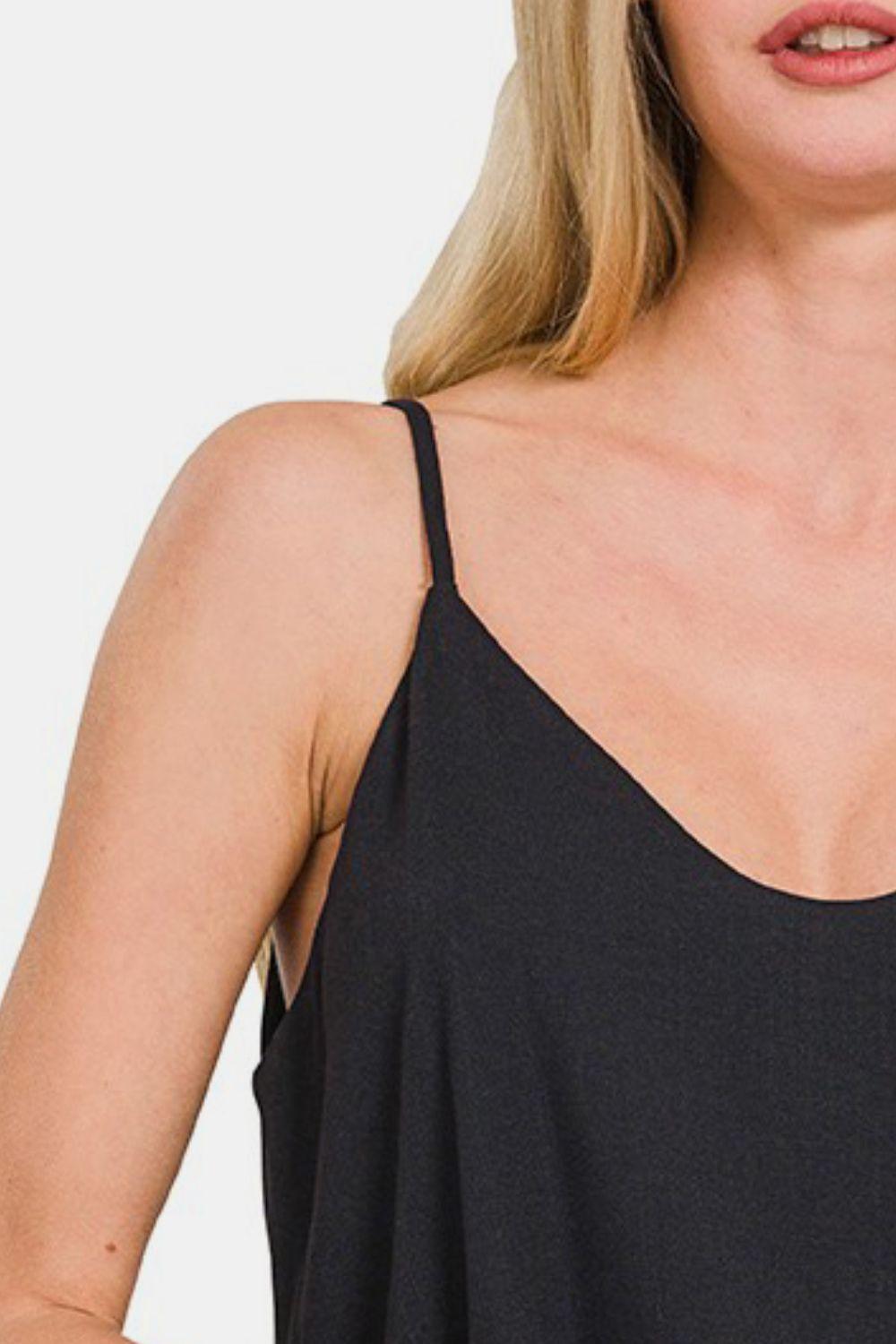 Zenana Two Layered Spaghetti Strap Cami - Clothes For Her Online Store