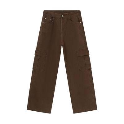 Wide Leg Cargo Jeans - Clothes For Her Online Store