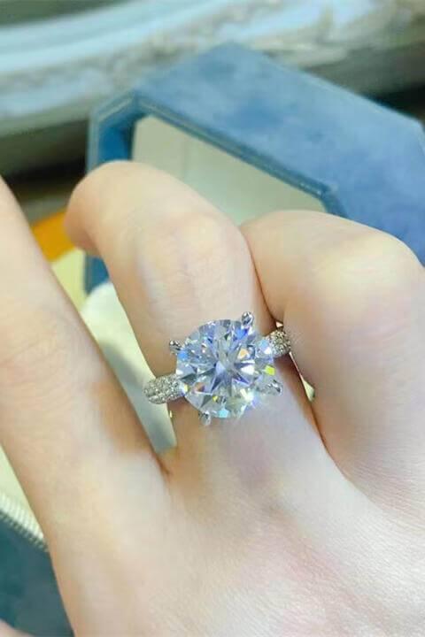 5 Carat Moissanite 925 Sterling Silver Ring - Clothes For Her Online Store