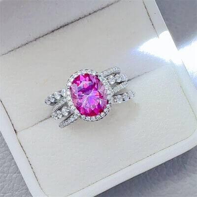 3 Carat Moissanite 925 Sterling Silver Ring - Clothes For Her Online Store