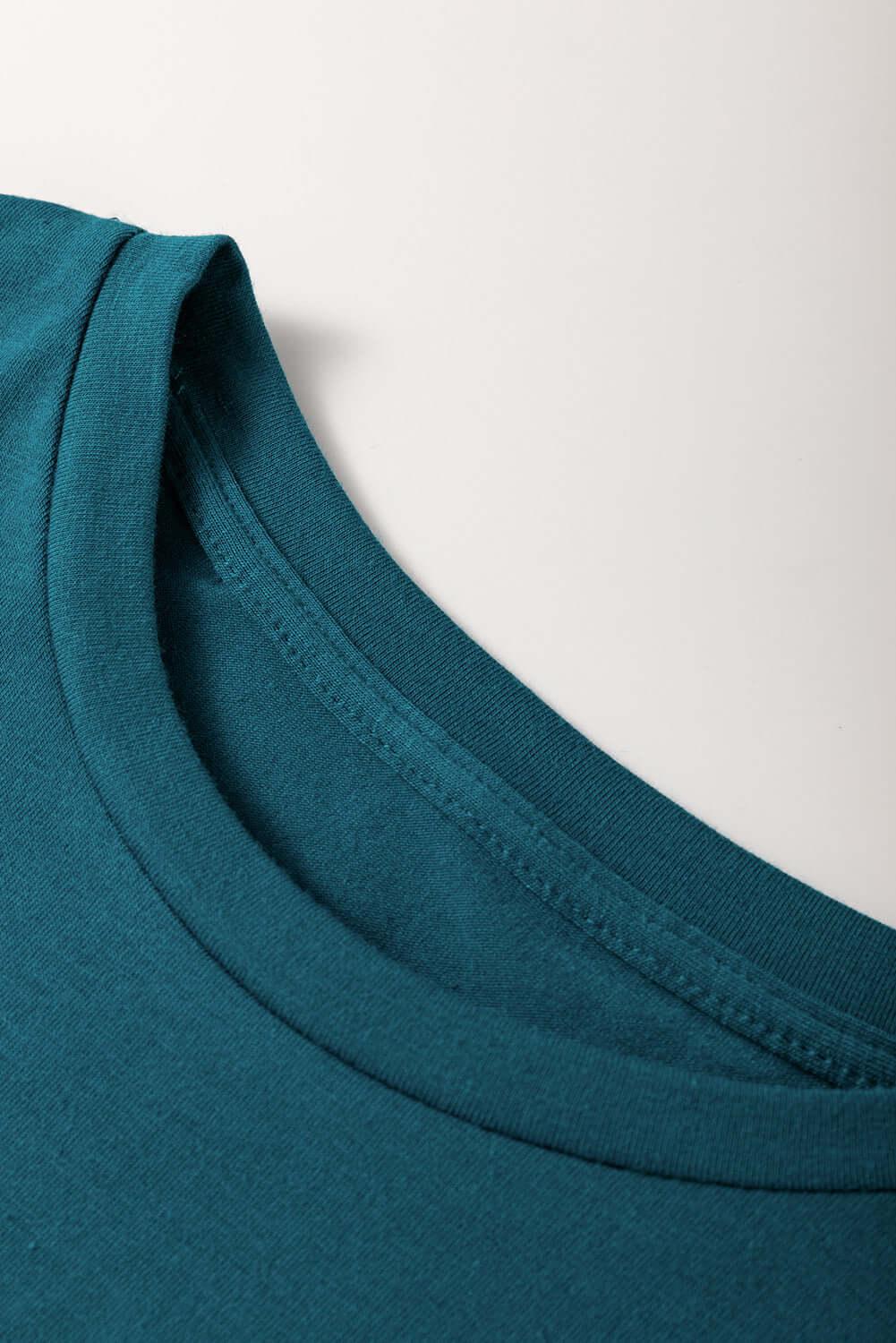 Round Neck Short Sleeve T-Shirt - Clothes For Her Online Store