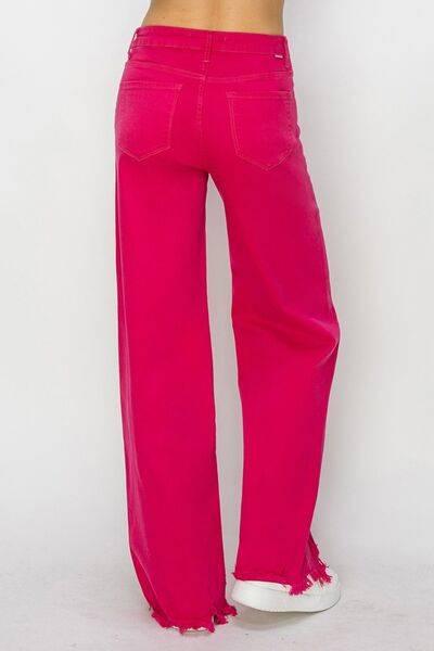 RISEN High Rise Wide Leg Jeans - Clothes For Her Online Store
