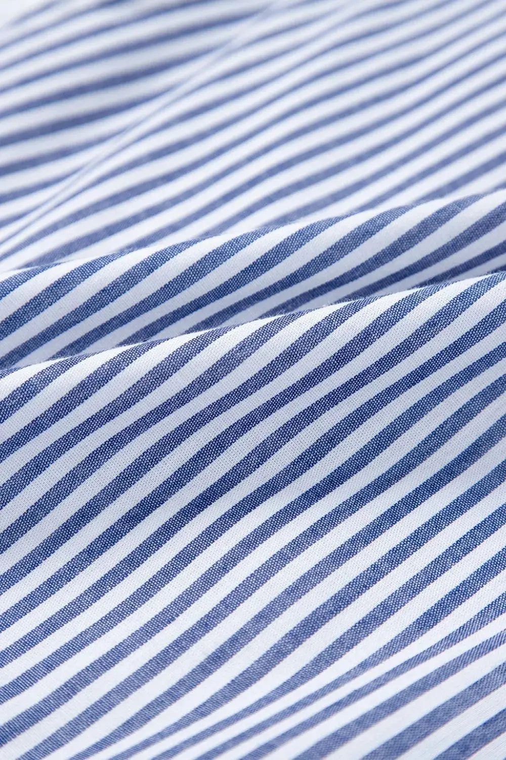 Stripe Sleeveless Notched Ric Rac Mini Dress - Clothes For Her Online Store
